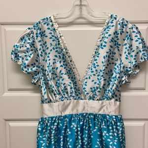Guess Jeans Teal and White Dress